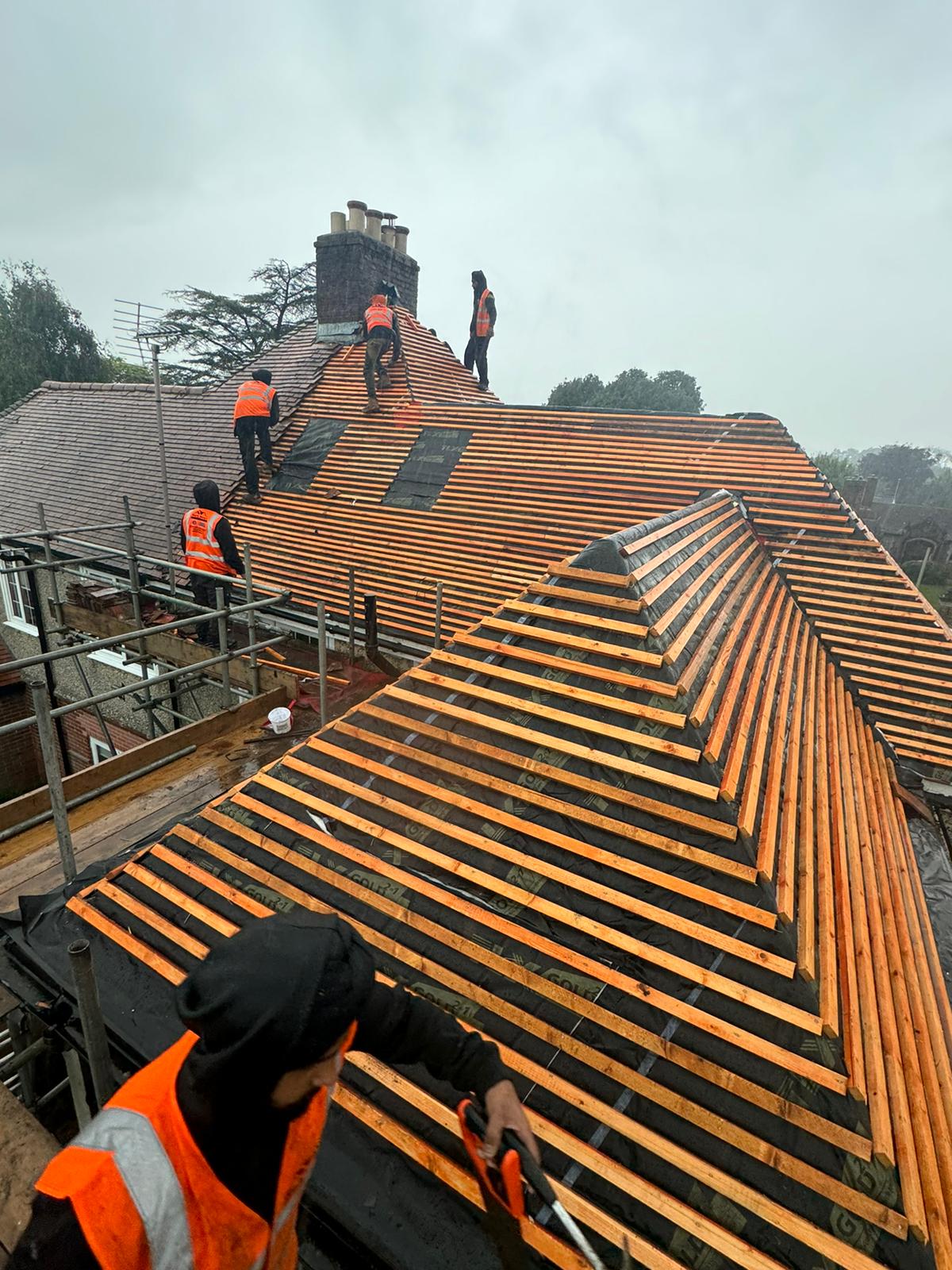 Sussex roofers on roof